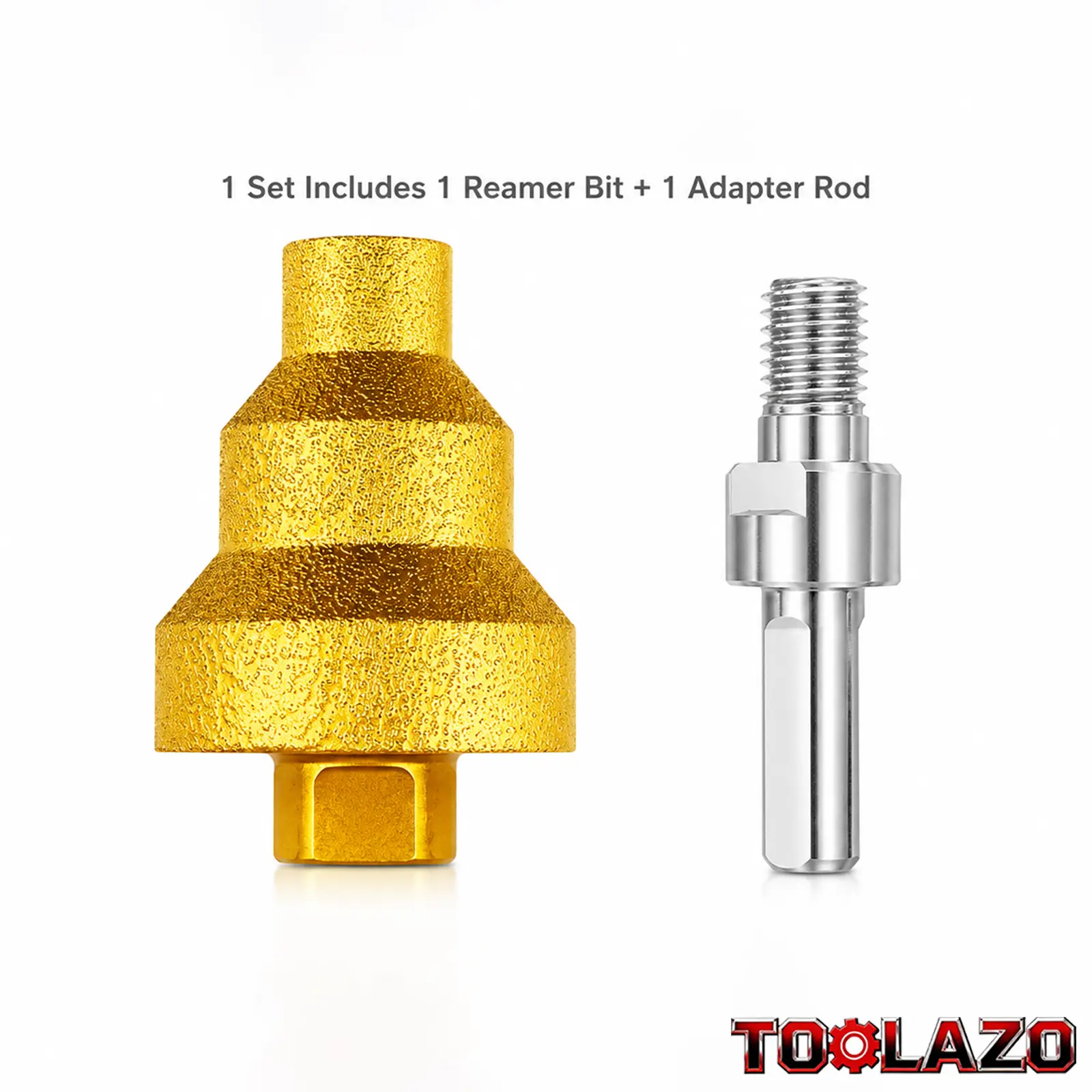 Diamond Step Chamfer Bit, M10 Thread Brazed Step Drill for Angle Grinder & Electric Drill, Hole Enlargement, Edge Trimming & Beveling Tool for Tile, Marble, Porcelain, Stone, Ceramics & Masonry