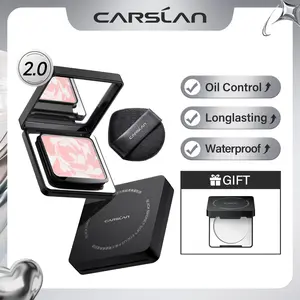 [2.0]CARSLAN Black Magnet Soft Focus Powder, 24H Longlasting Translucent Pressed Setting Powder, Oil Control, Waterproof, Sweatproof, Poreless Powder