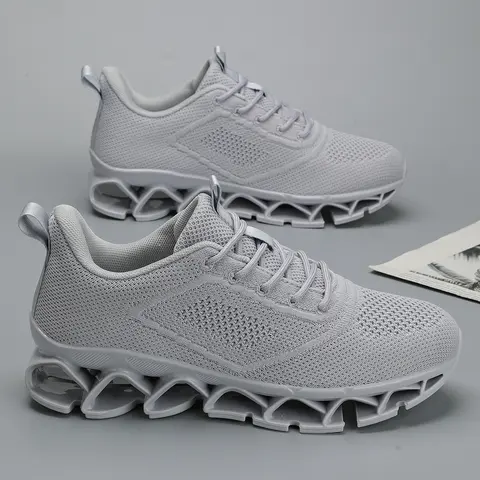 Women's Slip-On Blade Design Casual Footwear - Comfortable Fabric Athletic Running Shoes, Breathable Trainer Runner, Non-Slip All Seasons Shoes for Women for Training, Daily Wear