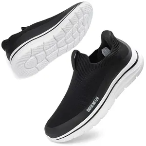 2026 Men's Slip-On Sneakers-Lace-Free Lightweight Running Shoes.Men's outdoor walking shoe.Man shoes.1656