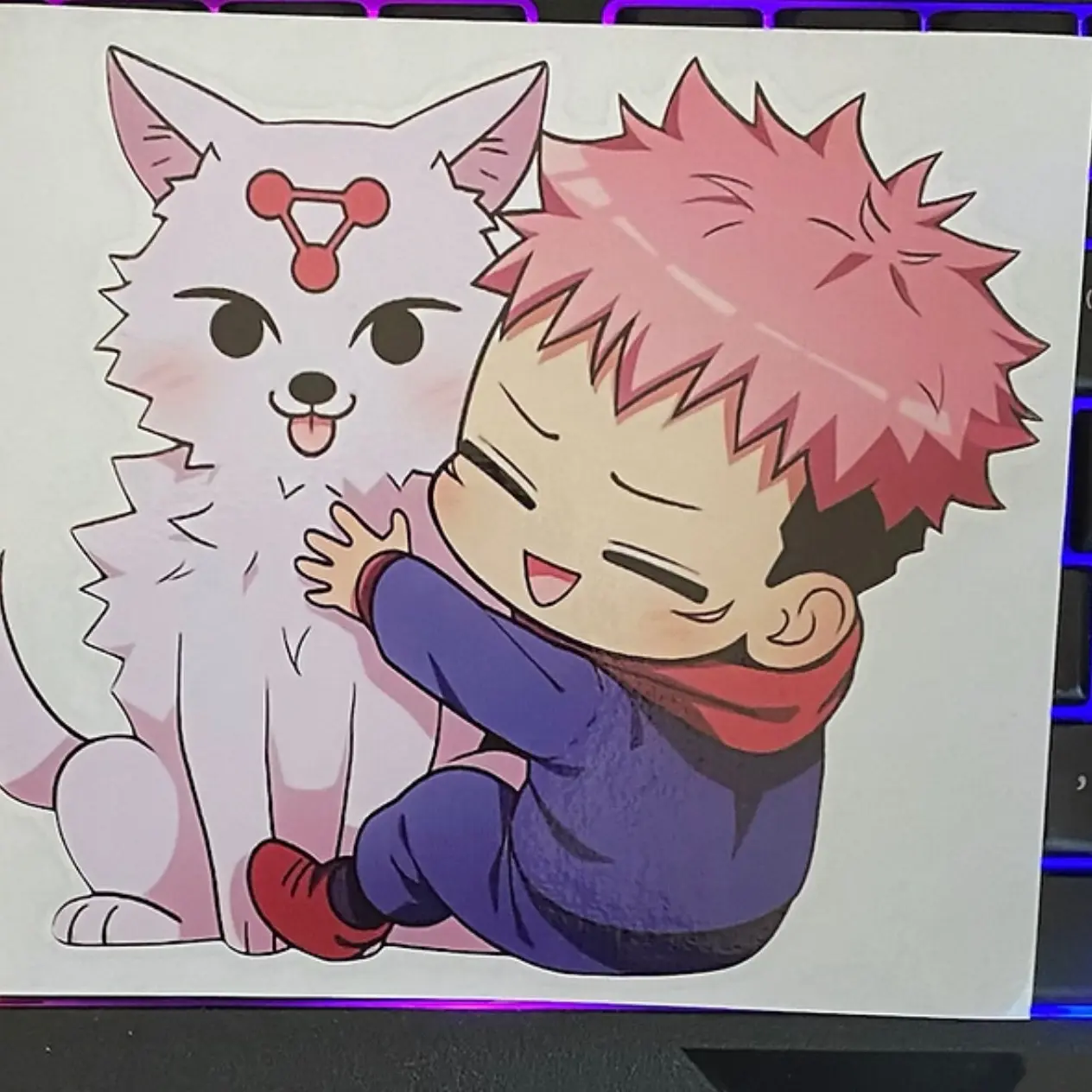Itadori & Megumi's Divine Dog Car Peek Sticker