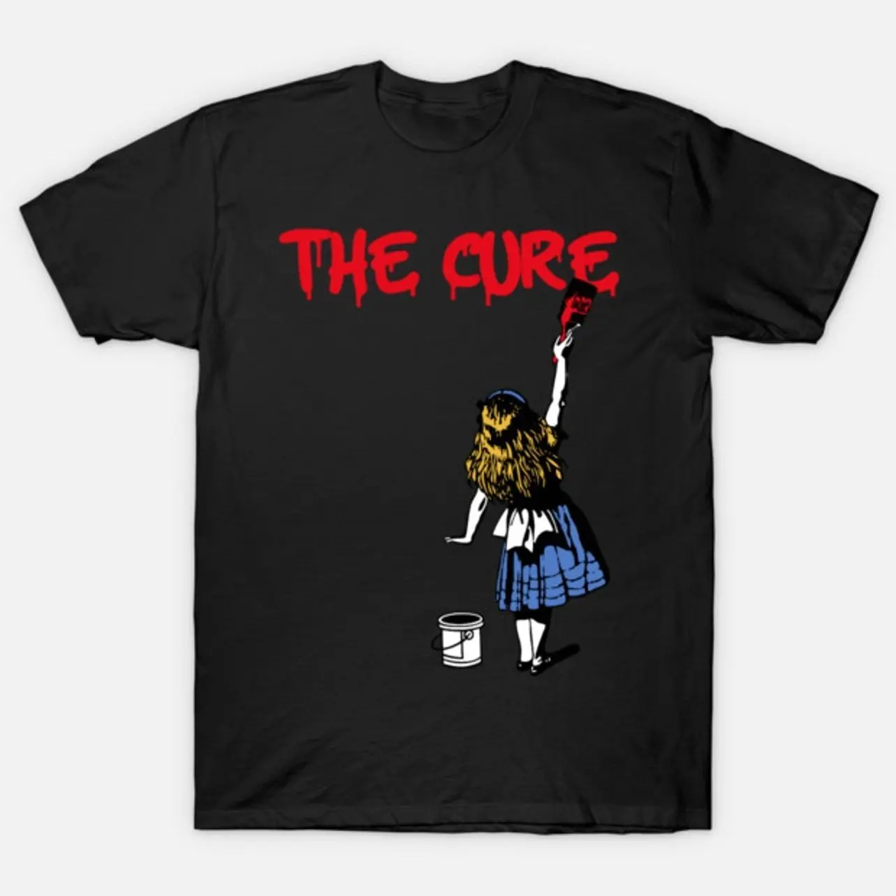 Women's The Cure Red Paint Casual Short-Sleeve Comfortable T-Shirt, Tops, Clothes (I9S)