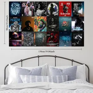 3x5ft Rod Wave Album Collage Tapestry Flag - Durable, Indoor/Outdoor Wall Hanging Poster for Bedroom Decor