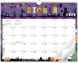 2026 Calendar - 2026 Wall Calendar, Jan. 2026 - Dec. 2026, 14.6'' x 11.4", 12 Months  Monthly Calendar 2026, Holidays, Large Block, -Wire Binding- 12 Different Themes