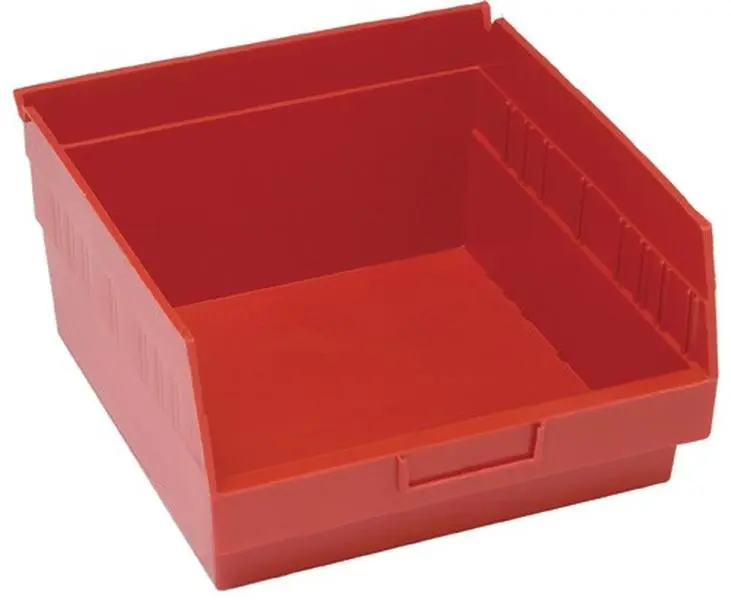 Quantum Storage QSB209RD Store-More 6 in. Shelf Bin- Red - 11.62 x 11.12 x 6 in.