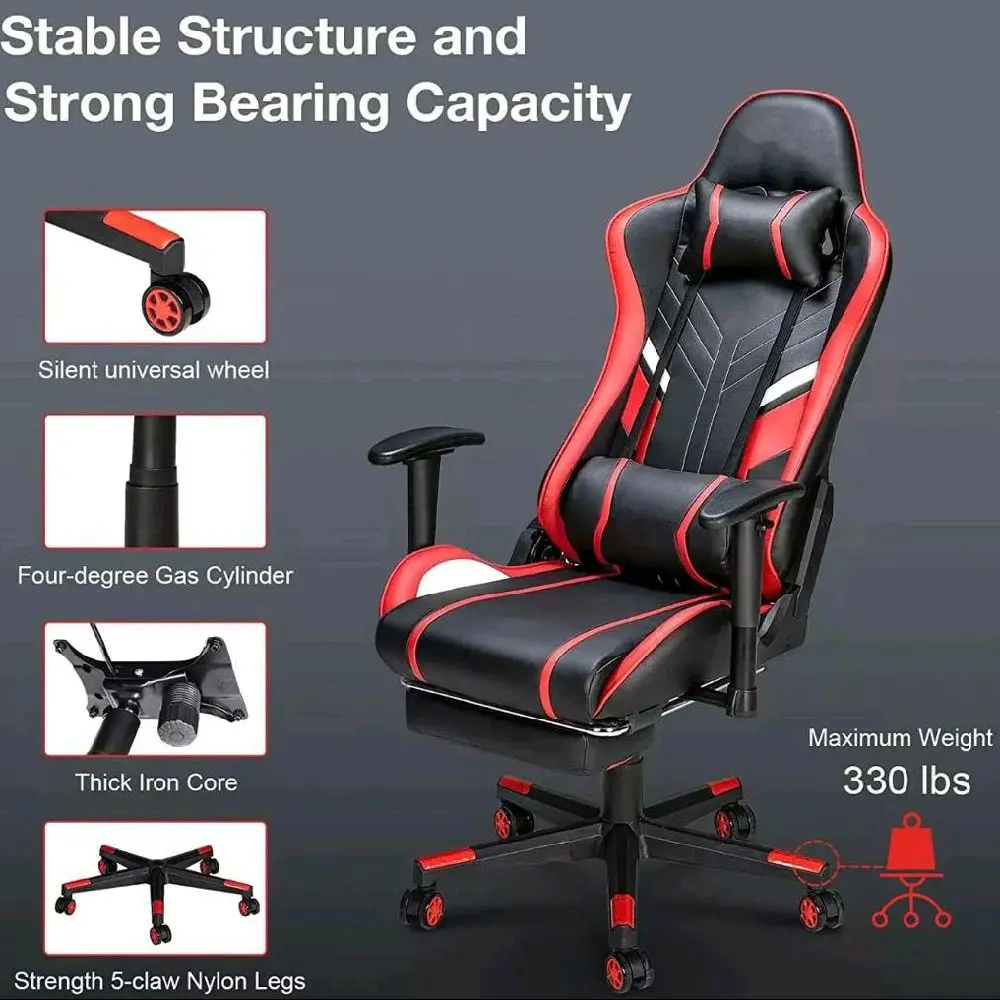 GC-RC03 Massage Gaming Chair 7-Point Adjustable Seat Height Ergonomic Office Chair
