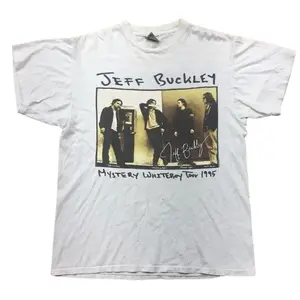 Jeff Buckley Music Tour Basic White Unisex T-shirt, Vintage graphic TShirt, gift for fan