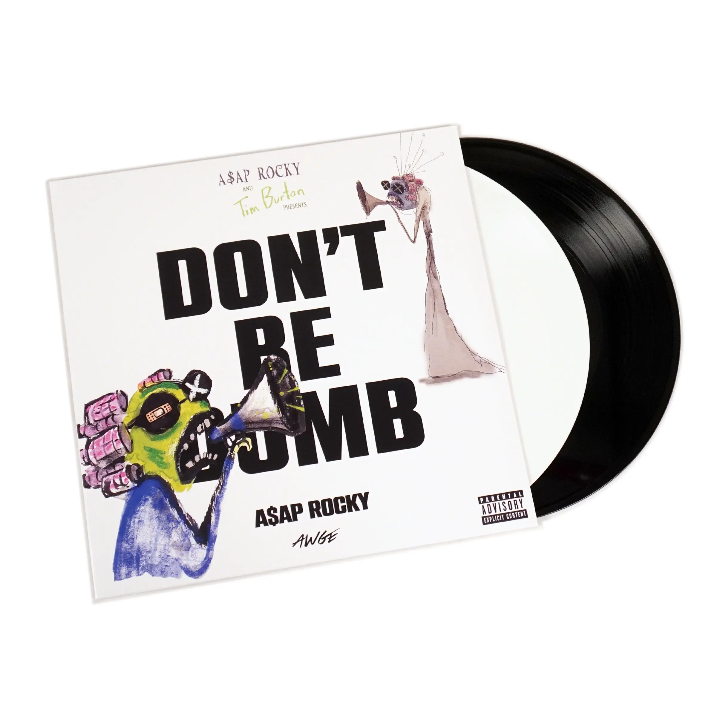 A$AP Rocky: Don't Be Dumb Double LP - Colored Vinyl, 2LP Spine Pocket, 8-Page Booklet, White Vinyl