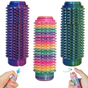 3-Piece Little Ouchies Fidget Toys – Pain Stim Fidgets with Clicker Button & Spinner, Portable Spiky Fidget Keychain for Anxiety & Stress Relief