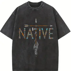Unisex Native Indian American Day Pride Indigenous Native American T-Shirt Casual Top