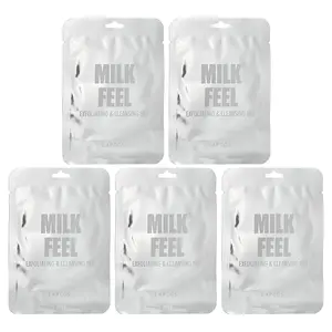 Lapcos Milk Feel, Exfoliating & Cleansing Pad, 5 Pads, 0.24 oz (7 g) Each