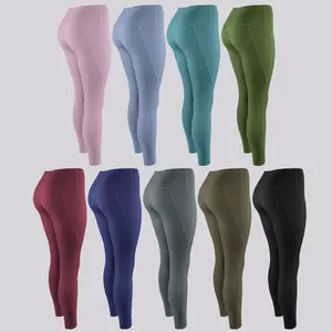 CRAZY YOGA 2026 New NO FRONT SEAM & BUTT LIFTING Leggings with Pockets 9-Colors S-2XL - Women's High Waist Tummy Control Leegings with Elastic Waistband Yoga Wear Fitness Yoga Gym Activewear