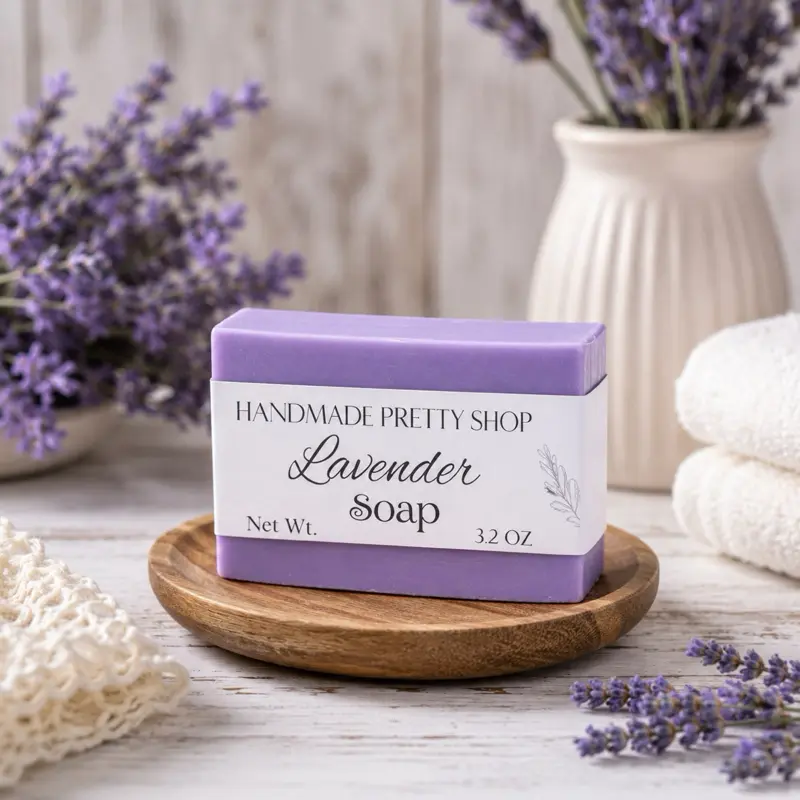 Handmade Lavender Scented Soap Bar – Lavender Handmade Bar Soap – Floral Scented Soap