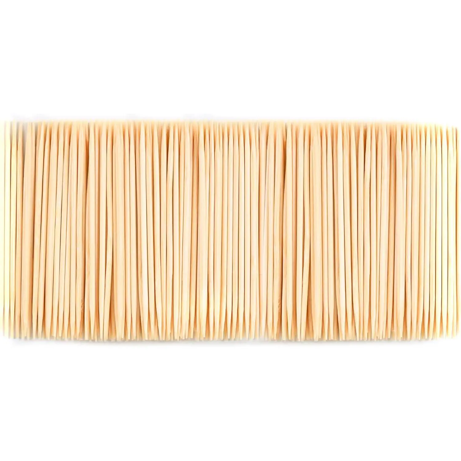 1000-Count Bamboo Toothpicks - Round Double-Pointed Natural Biodegradable Standard Size Bulk Pack Wooden Picks for Barbecue, Candy Displays, Oral Teeth Cleaning (Non-Plastic, Durable)