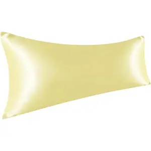 Satin Body Pillowcase for Hair and Skin, Luxurious and Silky Pillow case with Envelope Closure, 20x54 Inches