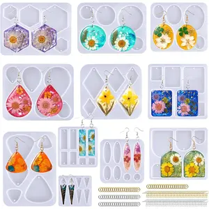 LET'S RESIN Resin Earring Mold, 171 Pcs Resin Jewelry Molds Making Kit with 11 Pack Variety Shape Silicone Molds, Earring Molds for Epoxy Pendant, Earrings, Necklace, Keychains