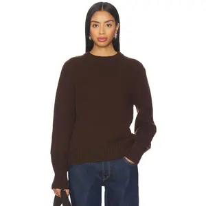 ALIGNE Dion Crew Neck Jumper in Chocolate