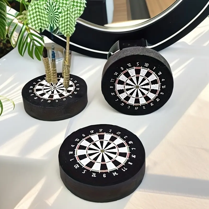 Reusable 4-Time Multi-Purpose Dart Storage Mat with Adhesive Backing - Wall-Mounted Dart Holder, Tabletop Display, Mini Target - Ideal Holiday or Birthday Gift for Friends, Family, Couples. Dart Base Station | Alternative to Mini Sisal Dart Stand |