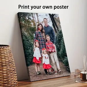 2D Flat, Custom Photo Framed Framed Canvas Wall Art with Personalized Wooden Frame - Upload Your Own Picture Suitable for Home Decor, Upload Your Image for, Bedroom,, Office - Upload Your Photo f, Fathers's Day, Football Star, Independence Day, Juneteenth