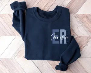 Personalized ER Nurse Sweatshirt, Custom Nurse Name Shirt, Nurse Gift, Nurse Appreciation Gift, ER Emergency Room Medicine Nurse, RN Nursing Gifts