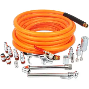 17 count Air Tool Kit 3/8" X 25ft PVC Air Compressor Hose Kit Air Compressor Accessories Kit