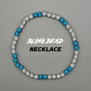 RAD - Bling Bead Necklace (Blue/Whites)