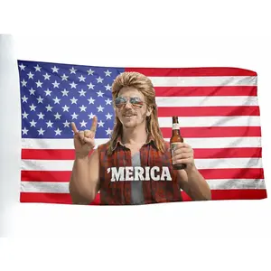 MERICA Mullet Man American Tapestry, Funny Patriotic Truck, Garage Mud Muddin Flag, Perfect Gift Freedom Lovers, Funny Flag Tapestry Men, Wall Hanging Decor Tapestry, 60x40Inch Tapestry