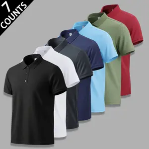 Mens 7 Pack Solid Color Polo Shirts Ultimate Wardrobe Staple with Moisture Wicking Breathable Fabric Classic Collared Design Perfect for Work Golf Casual Outings and Everyday Wear All Year Round