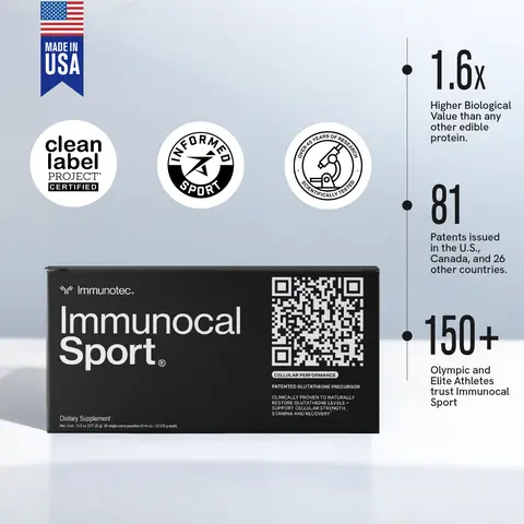 Immunocal Sport Nitro-Whey Protein Powder for Adult Athletes - 30 Servings, Edible Dietary Supplement for Muscle Recovery & Energy Support, Sugar-Free, Amino-Rich, Lactose-Friendly, Magnesium Citrate with Beetroot & Tart Cherry, Protein Shake Compatible