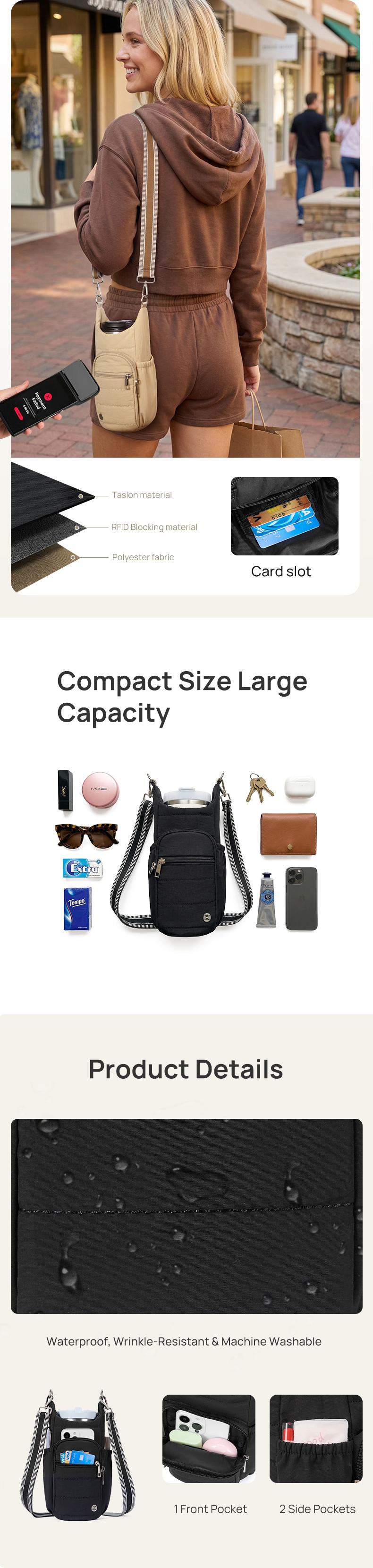 【Telena】 Crossbody Bags for Women and Men Cellphone Wallet Water Bottle Carrier Bag with Strap portable for Walking, Hiking, Cycling, Running Great Gift Purse Travel Essential #TikTokShopBlackFriday 【Telena】 Crossbody Bags for Women and Men Cellphone Wallet Water Bottle Carrier Bag with Strap portable for Walking, Hiking, Cycling, Running Great Gift Purse Travel Essential #TikTokShopBlackFriday