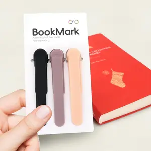 3pcs Automatic Bookmark, Silicone Book Marks for Reading Women, Book Lovers, Cute Unique Book Markers for Reading, Reading Accessories Gifts for Book Lovers