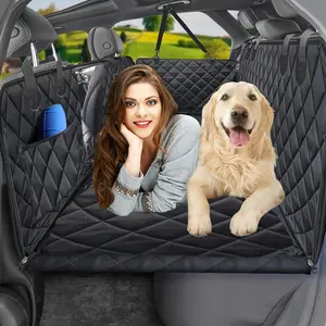 Overseas in Stock Dogs Back Seat Extender with Non-Slip Blanket Hard Bottom Dog Car Seat Cover Waterproof Dogs Hammock for SUV