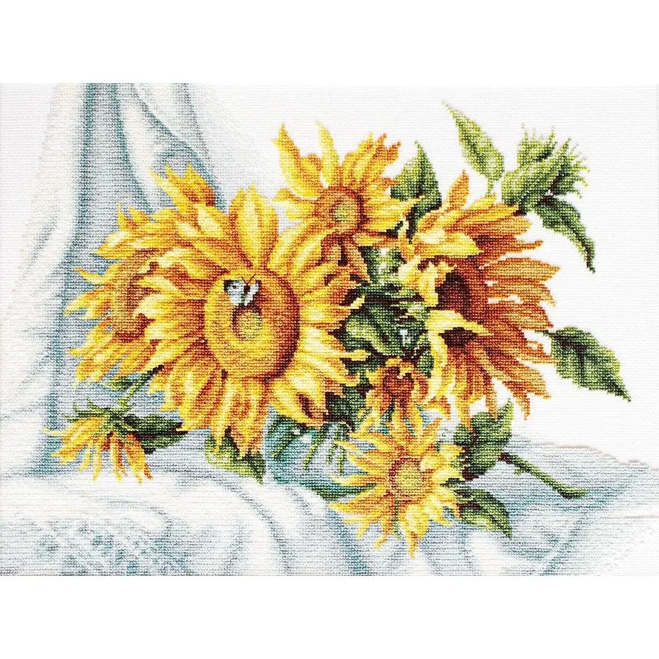 Sunflowers Counted Cross-Stitch Kit by Luca-S B2264L