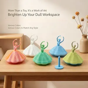 Rotating Ballerina Radish Tower Stress-Relief Rotating Toy Ins-Style Desktop Decoration Niche Creative Birthday Gift