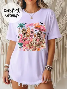 Summerween Queens ~ Unisex Short Sleeve CC Garment Dyed T-Shirt Printed in the USA