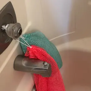 2 Piece African Exfoliating Net Sponge Bundle, Ethically Sourced from Nigeria Bath Sponge Bath Sponge Shower Body Care Tool Bathroom Accessories