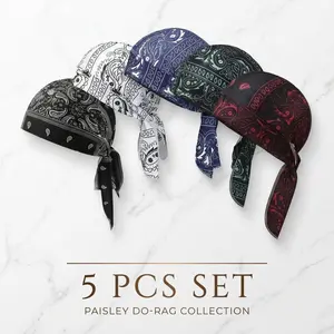 Breathable Cooling Headscarf Cap, elastic fit pirate head wrap used as safety helmet liner, easy hand washable. Multifunctional outdoor headgear for biking, cycling, running and athletes daily outdoor wear.