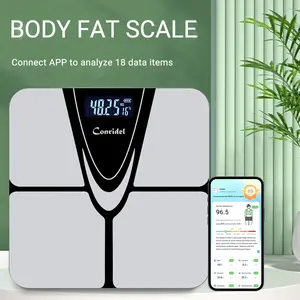 Smart Scale for Body Weight, Bluetooth Digital Bathroom Scale with 7-Color Glowing, Body Fat BMI Monitor & Body Composition Analyzer with Smartphone App