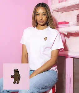 Riot Bear Embroidered Womens Tee