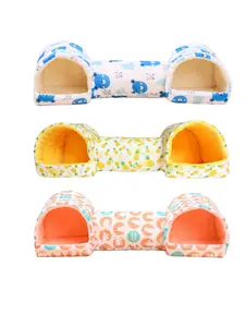 Small Pet Nest - Comfortable Hamster Hiding Place With Tunnel Villa, Suitable For All Seasons, Guinea Pigs, Candy Gliders