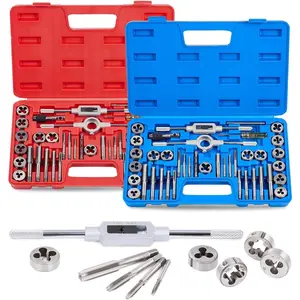 80pc Tap and Die Set in and Metric Sizes, Metric and Standard Tap Set and Die Tool Set for Internal and External Threading