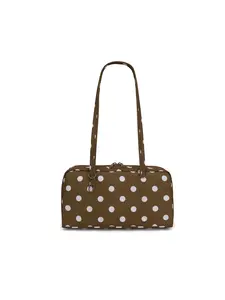 New Solid Color Nylon Round Top Gift Bag Shoulder Bag, Korean Style Simple Tote Bag, Fashionable and Practical Handbag for Daily Use, Everyday Tote Bag