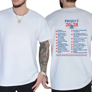 Project 2028 Vision For Democracy T-Shirt, Unisex Graphic Tees, Funny Shirts, Casual Wear, Comfy Cotton