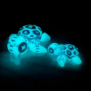 Flexi Stitch Turtle figurine (glow in the dark blue) mini and small