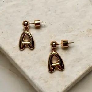 Mini Bubble Letter Earrings