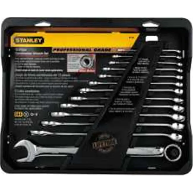 STANLEY 13-Pc Wrench Comb, Durable Hand Tools for Hardware Repairs, Ansi Specs, Torque Boost