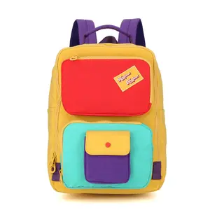 CUTE MIXED COLOR BACKPACK- MUSTARD 8029