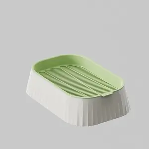 Multiuse Cat Grass Planter with Drainage Grid, Indoor Sprouting Tray for Microgreens/succulents, No-Mess Plastic Plant Pot for Home & Balcony