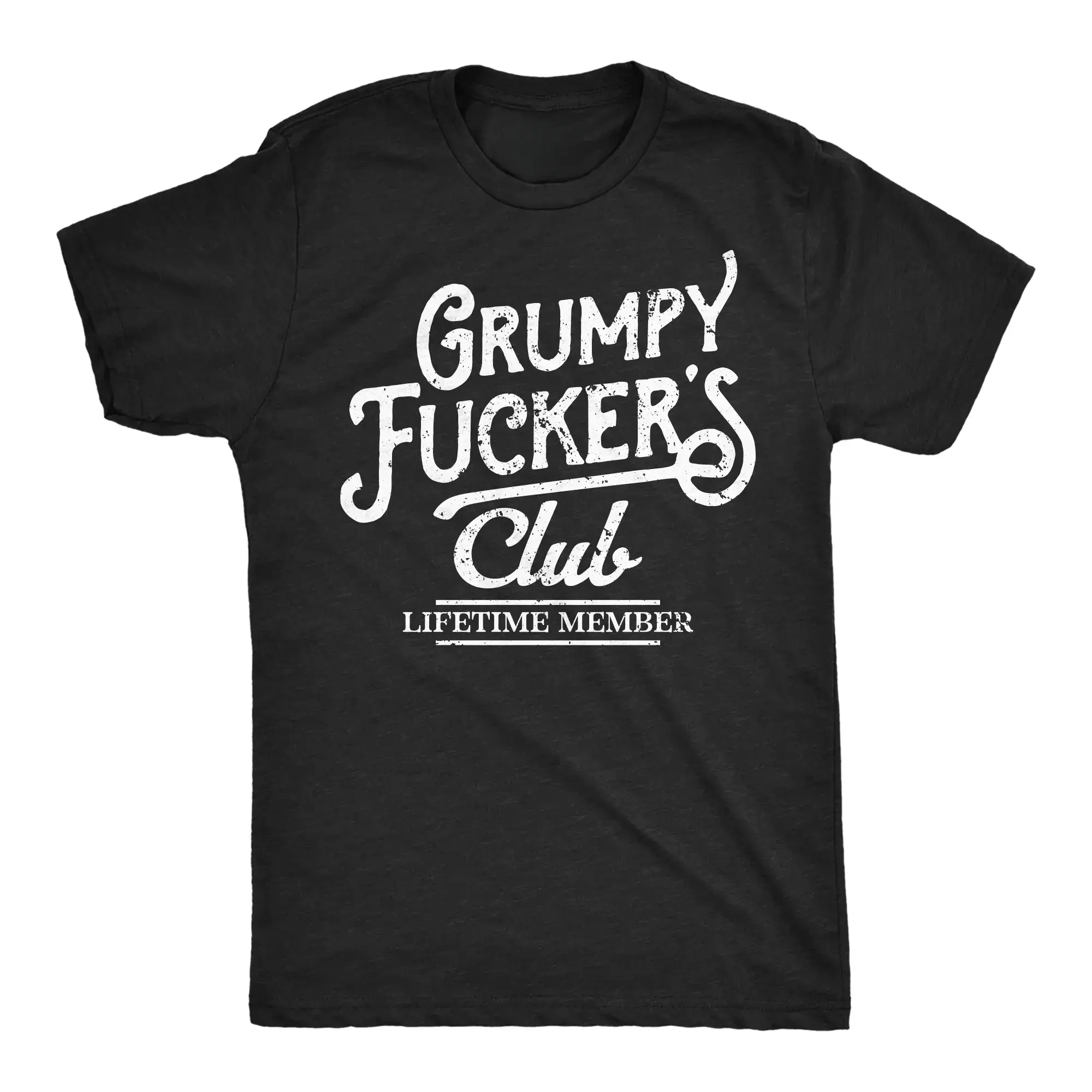 Mens Funny T Shirts Grumpy F*ckers Club Sarcastic Graphic Novelty Tee For Men Mens Funny T Shirts Cool Vintage Fashion T-Shirt Gift Classic Menswear Funny offensive Short Sleeve Novelty Tees for Guys