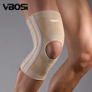 VBOSI Knee Support Sleeve for Men Women - Open Patella Design with Stabilizer Strips for Running, Basketball & Gym Training